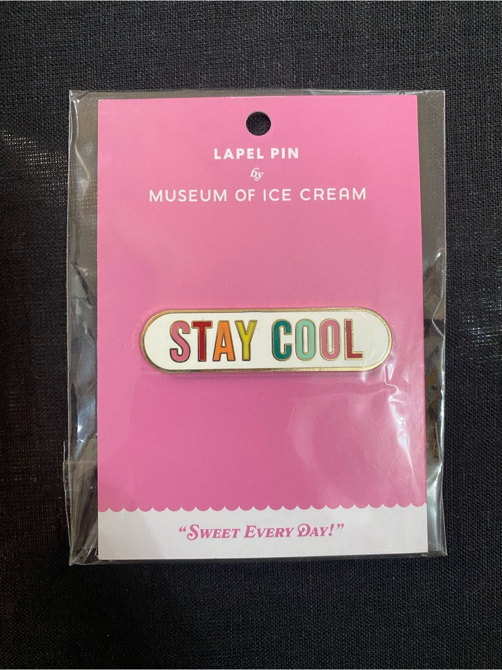MUSEUM OF ICE CREAM LAPEL PIN STAY COOL NEW
